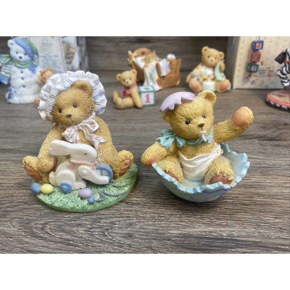 Lot Of 10 Enesco Cherished Teddies From 1992 to 1998, 2 Boxes Birthday, Carousel - Picture 11 of 16
